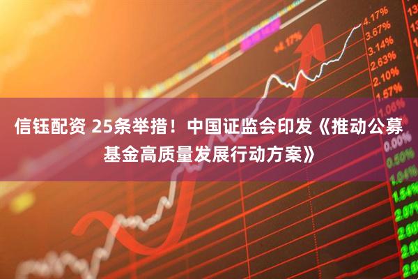 信钰配资 25条举措！中国证监会印发《推动公募基金高质量发展行动方案》