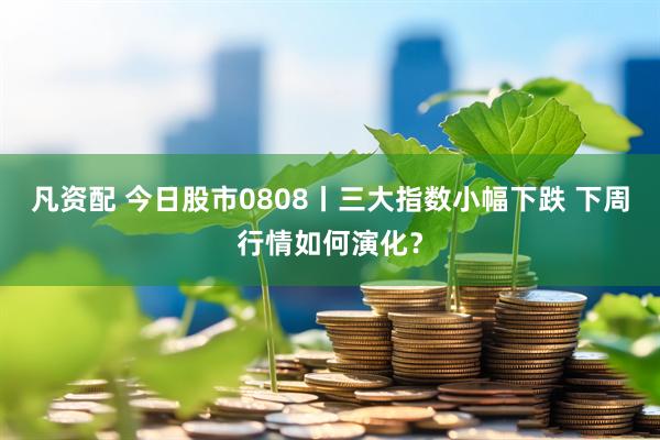凡资配 今日股市0808丨三大指数小幅下跌 下周行情如何演化？