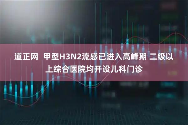 道正网  甲型H3N2流感已进入高峰期&#32;二级以上综合医院均开设儿科门诊